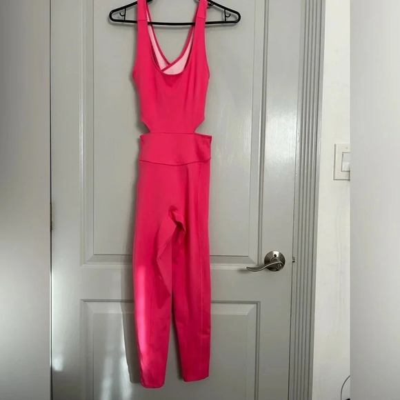 Free people movement Back it Up- Onesie Jumpsuit Dragonfruit size small NWOT - Picture 3 of 10